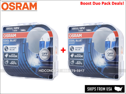 Osram H11 Cool Blue Boost Headlight Halogen Bulbs 62211c Aag