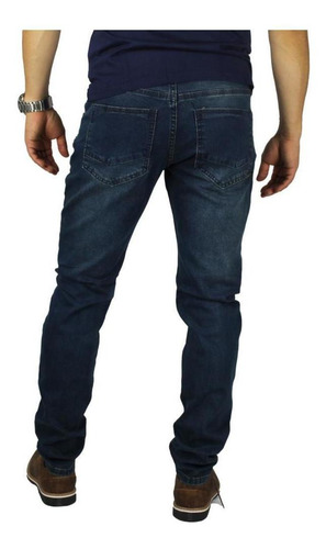 Imagen 5 de 6 de Pantalón Jeans Elasticado Hombre Skinny Semipitillo