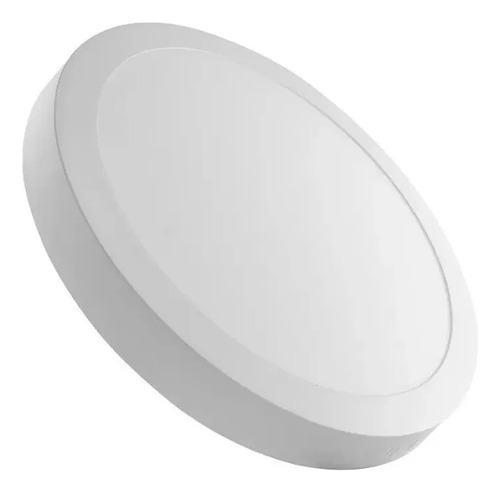 Lampara Sobreponer Led 12w Plafon Luz Blanca Redonda 17cm