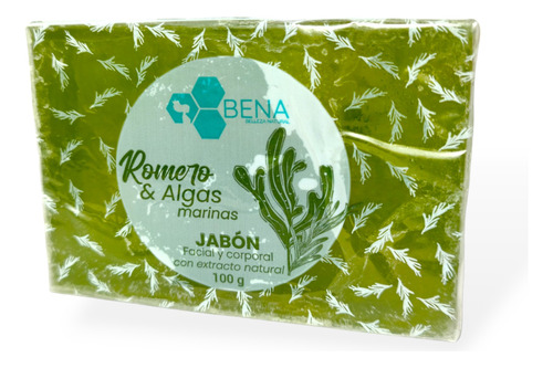 10 Jabón Natural De Romero Y Algas Marinas 100gr