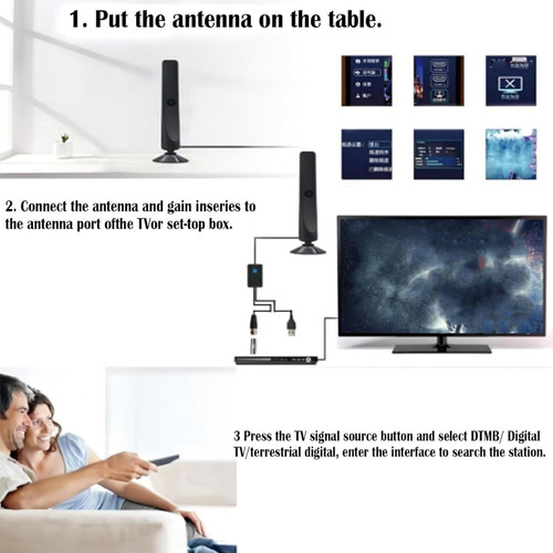 Antena Tv Digital Hd Interior - 360° Multidireccional,tv