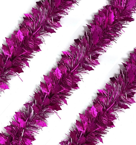 Boa Guirnalda Navideña 2mts X 6cm Con Hojitas Color Navidad