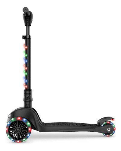 Patinete De 3 Ruedas Plegable Con Luces Altura Ajustable