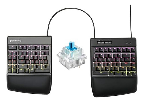 Paquete Kinesis Freestyle Edge Rgb: Teclado Mecánico Mx Azul