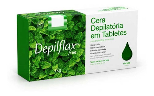 Cera Depilatória Depilflax Hortelã 1kg