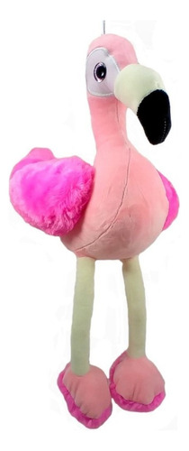 Flamingo De Pelúcia Rosa 50 Cm Antialérgico Lavável