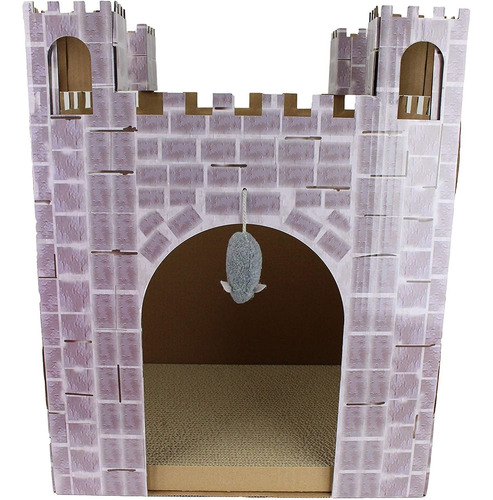 Midlee Castle Cat Scratcher House - Casa De Juegos Y Refugio