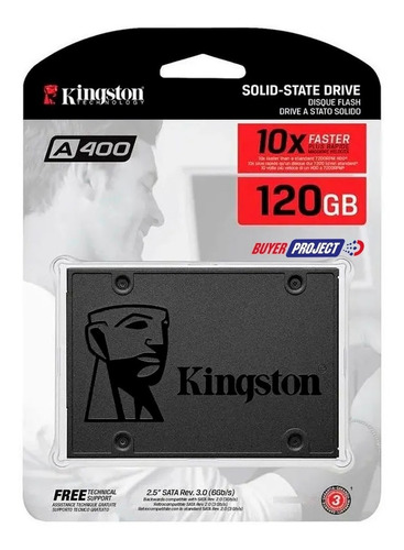 Disco Estado Solido Ssd 120gb Kingston A400 Sata 2.5 7mm 10x