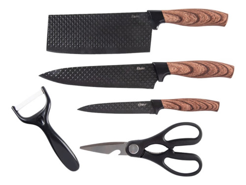 Set De Cuchillería Oster 6 Pcs Con Tabla De Picar Gunderson