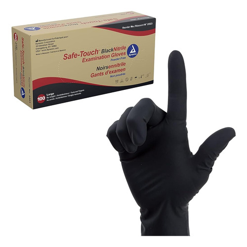 Guantes De Examen De Nitrilo Desechables Dynarex Safe-touch 