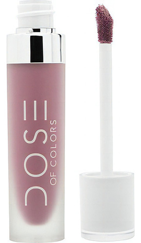 Labial Dose of Colors Liquid Matte Lipstick color rosebud