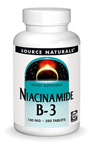 Source Naturals Niacinamida Vitamina B-3 100mg, 250 Comprimi