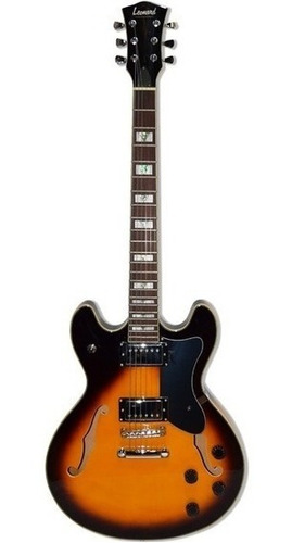 Guitarra Leonard De Caja Tipo Jazz Color Sunburst Jz35sb