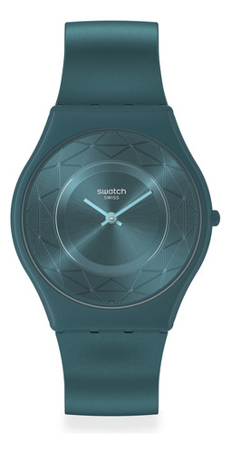 Reloj Swatch Auric Whisper Ss08n116 Correa Verde Bisel Verde Fondo Verde