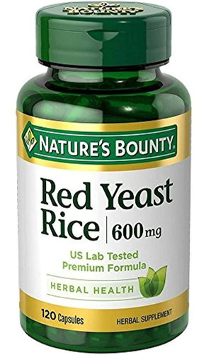 Nature 's Bounty Levadura Roja De Arroz 600 mg Cáp 120