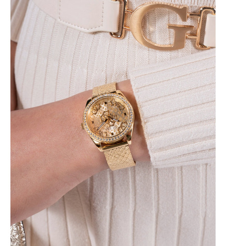 Reloj Guess Boa Mujer Dama Dorado