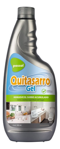 Removedor De Sarro Quitasarro Gel 500ml Passol. Baño Cocina