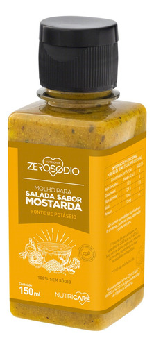 Molho para Salada Mostarda Zero Sódio Frasco 150ml