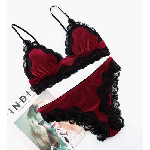Conjunto De Pijama De Terciopelo For Mujer, Lencería De Enc