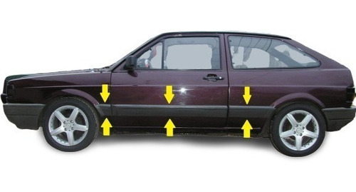 Vw Gol 1992 1993 Baguetas Grises 120mm 6 Piezas Rapinese