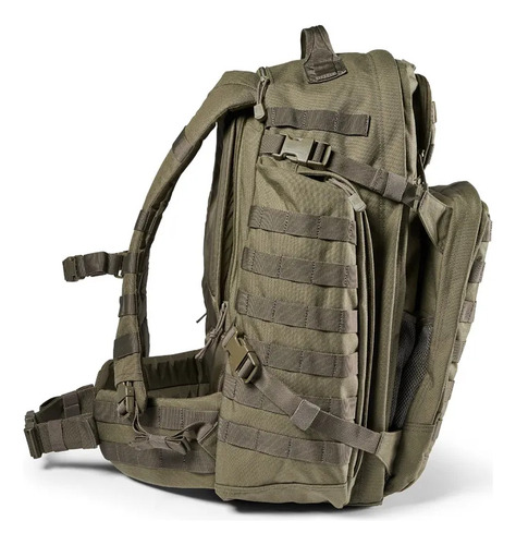 Mochila Tactica Militar 5.11 Rush72 Multi Camo 55 Litros Bac Color Verde Oscuro Diseño De La Tela Nylon