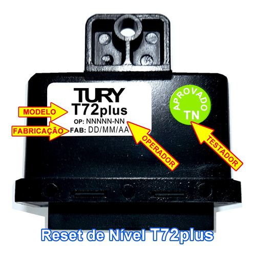 T72 Plus Tury Reset Eletrônico Nível Combustível Líquido Gnv