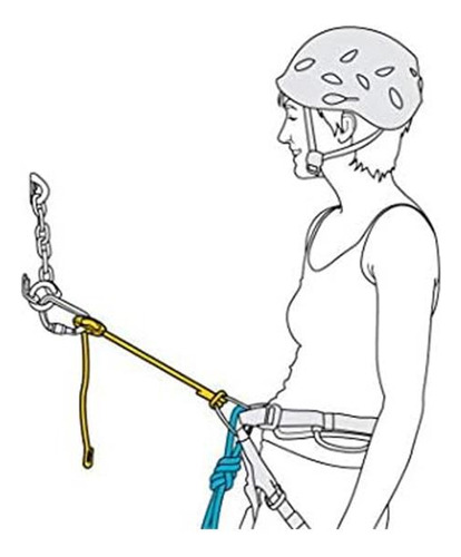 Petzl Unisex Connect Lanyard Single Ajustable Para Escalar Y