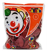 Comprar Globo Latex Decorator Redondo N° 9 Payaso C\u002F100 Piezas Color Rojo carmín