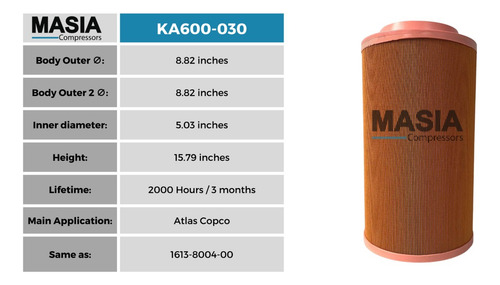 Filtro Para Compresores Atlas Copco 2914-9310-00