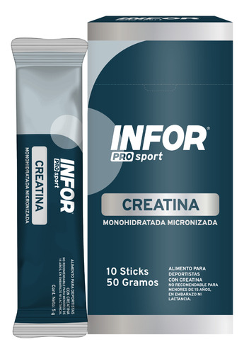 Infor Pro Sport Creatina X 10 Sticks Sabor Sin sabor