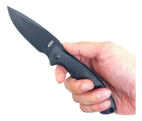 Cuchillo Tactico S-tec Full Tang Negro Con Funda Stt2514bk