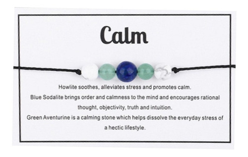 Pulsera Ajustable Piedras Naturales - Calma - D987