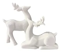 Comprar Figuras Navideñas De Renos De Porcelana, Paquete De 2 Mini A