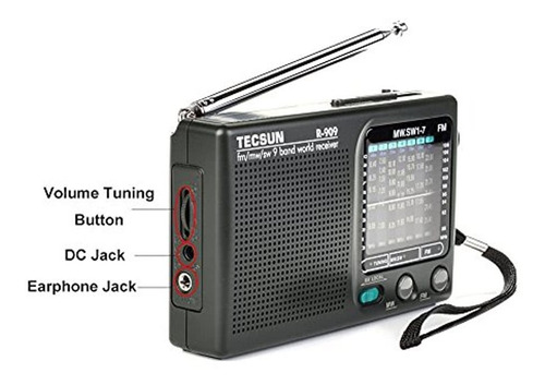 Imagen 5 de 7 de Radio Xhd Tecsun R-909 Am Fm Onda Corta §