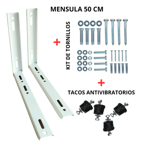 Kit Ménsula Con Tacos +tornillos Aire Acond. 4500/6000frig
