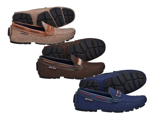 3 Pares Mocassim Drive Masculino Sapatilha Ref A B M Pr