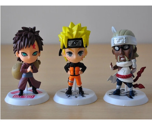 06 Bonecos Naruto = Gaara Itachi Kakashi Obito Sakura Sasuke