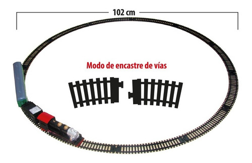 Imagen 2 de 8 de Tren A Pila Clásico Con Luces Y Sonido El Duende Azul Full