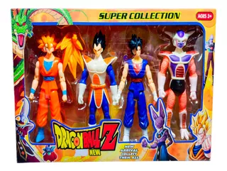 Set 4 Muñecos Dragon Ball Z Super Goku Articulado De Juguete