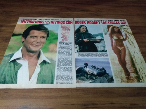 (y175) Roger Moore * Clippings Revista 2 Pgs * 1981 (Usado)