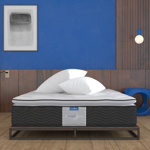 Colchón Restonic King Size Dome Ortopédico + 2 Almohadas Blancas Suaves