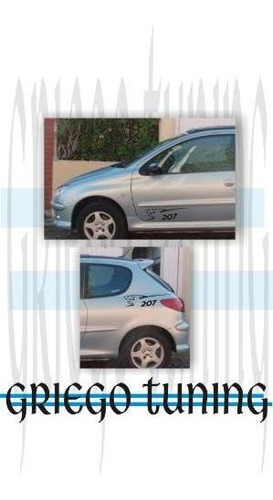 Tun Adhesivos En Vinilo/auto/puerta   Peugeot 207  Laterales