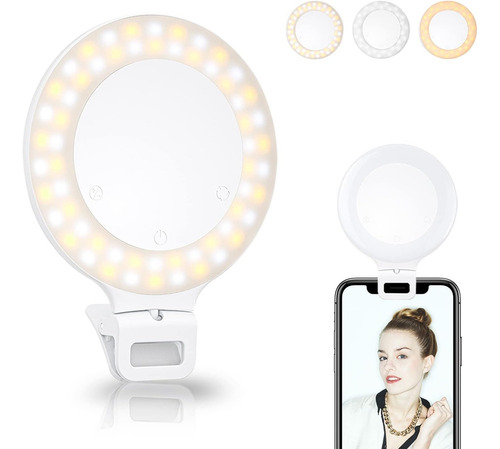 Anillo De Luz For Selfies, Luz Anular Con Clip, Control Tác