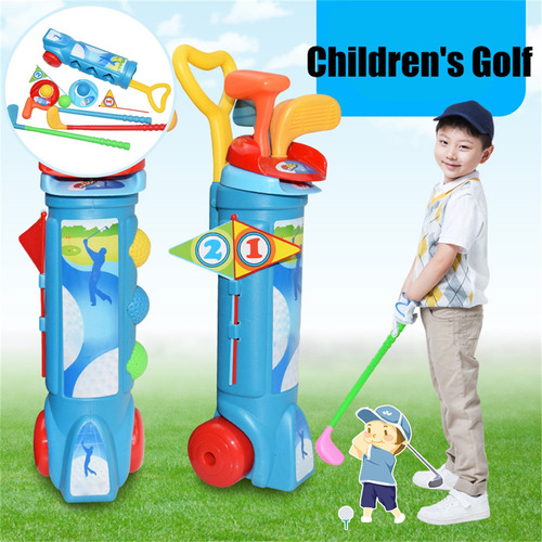 Juego De Golf Pro Set Para Niños Pequeños Palos Banderas Prá