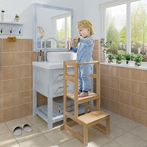 Taburete De Cocina Niños Pequeños 3 Altura Ajustable...