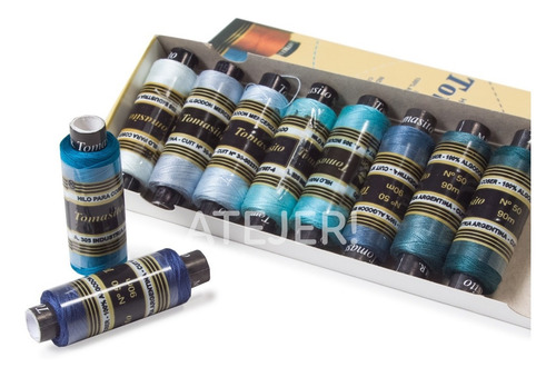 Imagen 1 de 6 de Hilos Para Coser Tomasito 10 Unidades X 90 Mts Gamas Color
