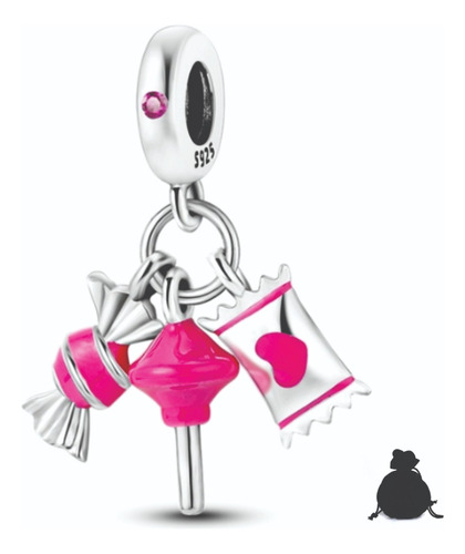 Charm Dulces Rosas Plata Ley 925