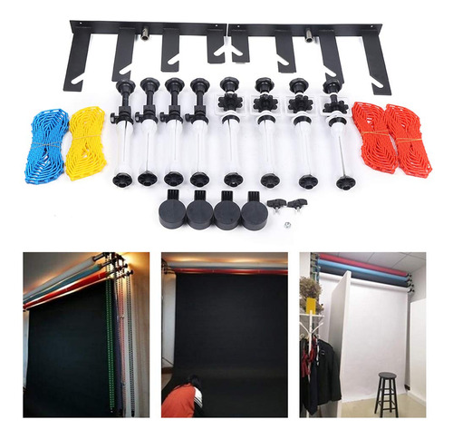 Sistema De Soporte De Fondo De Fotografía Ajustable Para Est