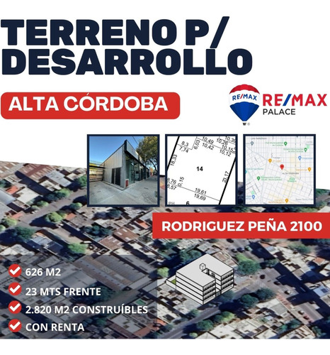 Venta Terreno Lote Desarrollo Alta Cordoba 