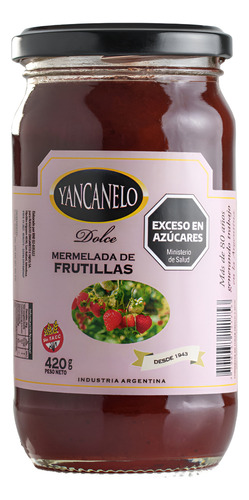 Mermelada De Frutillas Yancanelo 420gr X 1 U Sin Tacc